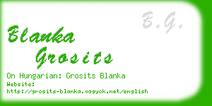 blanka grosits business card
